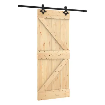 vidaXL Sliding Door with Hardware Set Interior Door Barn Door Solid Wood Pine