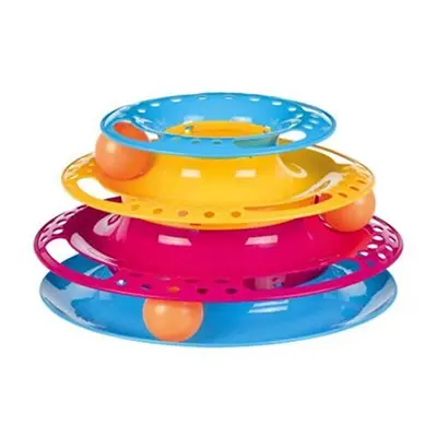 Trixie Play Tower Plastic Diameter 25Â cm/13Â cm - Cat Balls Toy Catch Kitten New - cat balls tr