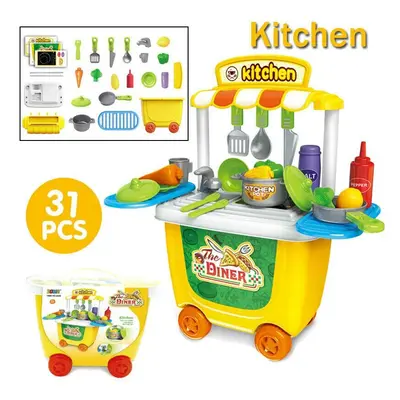 (Kitchen-31pcs set) Kids Simulation Ice Cream Shop Role play Toy Set