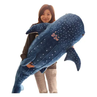 (100cm) 50/100CM New Cartoon Blue Shark Stuffed Plush Toys Big Fish Whale Baby