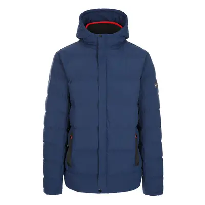 (XL, Navy) Trespass Mens Padded Jacket Hood Quilted Habbton