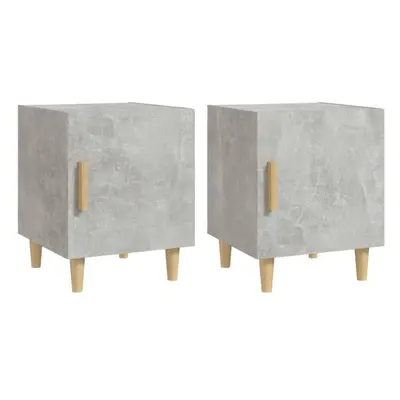 (concrete grey, 2) vidaXL 1/2x Bedside Cabinet Engineered Wood Nightstand Furniture Multi Colour