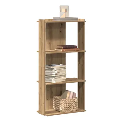 vidaXL Bookcase 3-Tier Artisan Oak 60x30x120 cm Engineered Wood bookshelf