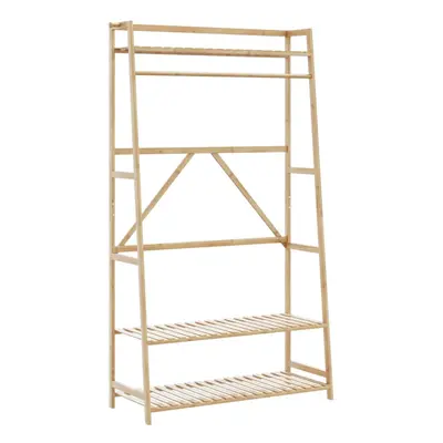 vidaXL Clothes Rack with Shelves 110x40x180 cm Bamboo coat rack