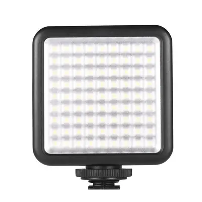 Mini Interlock Camera LED Light Panel 6.5W Dimmable 6000K Camcorder Video Lamp with Shoe Mount A