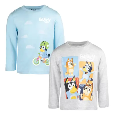 Bluey Bingo Mom Dad Little Boys Girls Pack Long Sleeve Graphic T-Shi