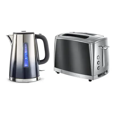 25111 Eclipse Polished Stainless Steel and Midnight Blue Ombre Electric Kettle, W, 1.7 Litre & L