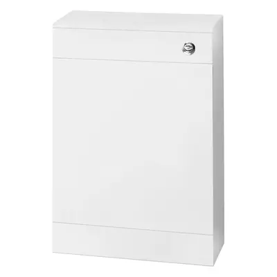 Slimline WC Unit with Concealed Cistern - 500mm - Gloss White