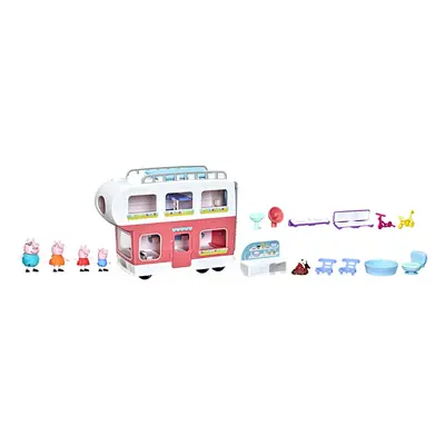 Peppa Pig PeppaAs Adventures PeppaAs Family Motorhome Preschool Toy, Vehicle to RV Playset, Play