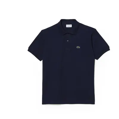 Lacoste Mens Short Sleeve L.12.12 Pique Polo Shirt Navy Blue