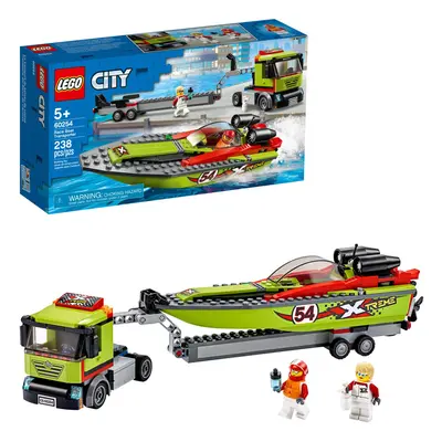 LEGO City Race Boat Transporter Race Boat Toy Fun Building Set