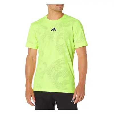 adidas Men's Tennis London Freelift T-Shirt Lucid Lemon Large