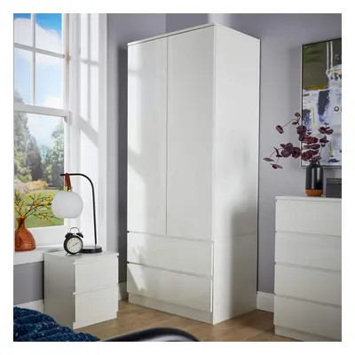 (White) Lugano Door Drawer Wardrobe