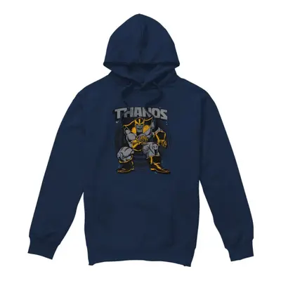 (XL, Navy) Marvel Mens Thanos Stance Hoodie