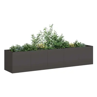 vidaXL Planter Black 200x40x40 cm Cold-rolled Steel