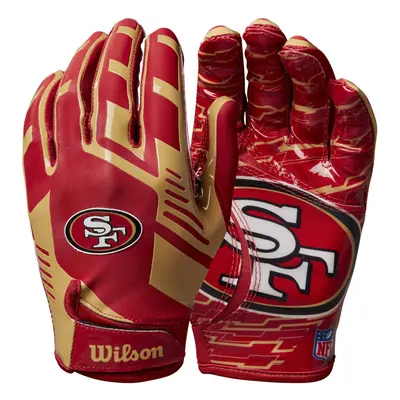 WILSON NFL Stretch Fit Football gloves - San Francisco- Adult WTF9326