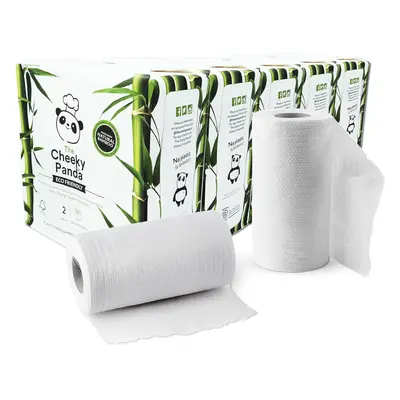 The Cheeky Panda Bamboo Kitchen Roll Kitchen Rolls - Super Strong Sheets Naturally Strong and Ab