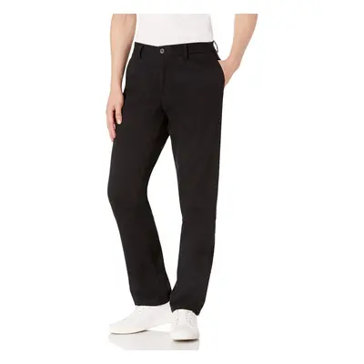 Men's Slim-Fit Wrinkle-Resistant Flat-Front Chino Pant, Black, 36W x 30L