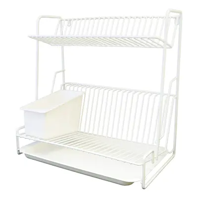 Delfinware Tier Plate Rack, White