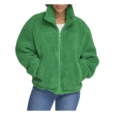 Levi's Women's Sherpa Zip Up Teddy Jacket Green