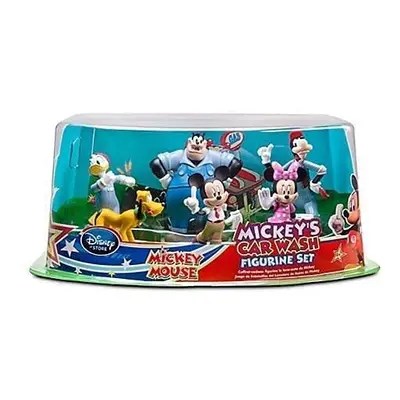 MICKEY MOUSE: MICKEY'S CAR WASH Figurine Set; Minnie mouse, Goofy