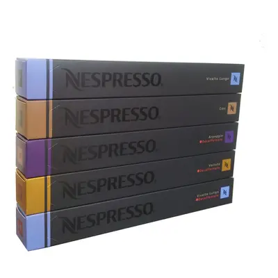 50 Nespresso Variety Mix - DECAF Arpeggio, DECAF Vivalto, DECAF Volluto, Cosi, Vivalto