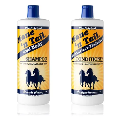 Mane 'N Tail Shampoo & Conditioner Combo Set (32 oz Each) For Horses and Humans For A ""Down to 