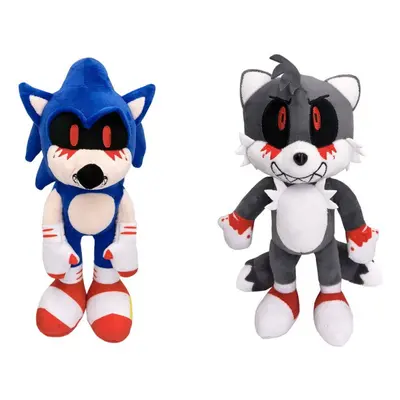 (2Pcs) 2Pcs 30CM Sonic EXE The Spirits Of Hell Plush Toy Evil Blood Stuffed Doll