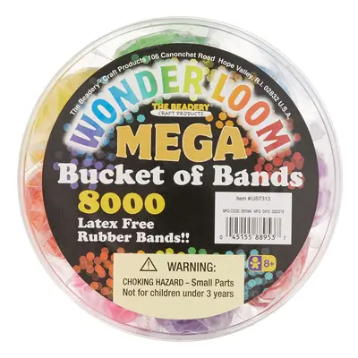 The Beadery Mega Bucket of Bands 8000Piece Neon Multi