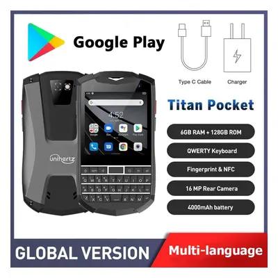 New Unihertz Titan Pocket 6+128GB Android 4G Smartphone QWERTY Keyboard NFC