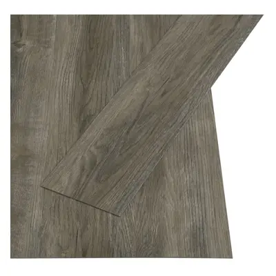 (grey and brown) vidaXL PVC Flooring Planks Self-adhesive Industrial Wood Laminate Floor Tiles