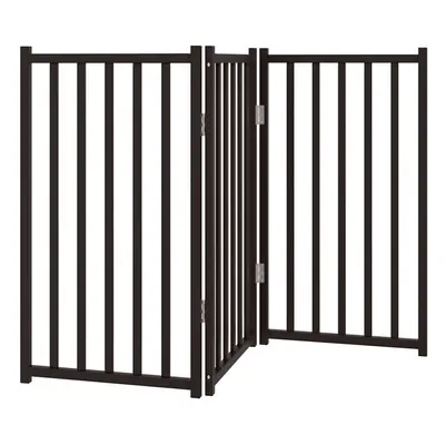 (black, x x cm/ pcs) vidaXL Dog Gate with Door Foldable Dog Fence Barrier Pet Gate Solid Wood Fi