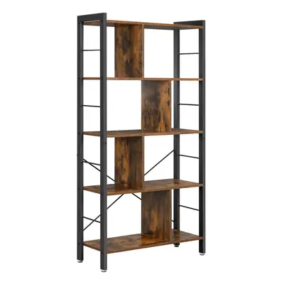 VASAGLE Bookshelf, Living Room Bookcase, Large 4-Tier Storage Shelf, for Office Study, Industria