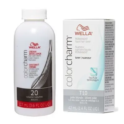 (Pale Blonde With Cream Developer -106ml) Wella Blonde Colour Charm | Permanent Liquid Hair Tone