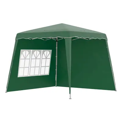 Outsunny 2.4 x 2.4m UV50+ Pop Up Gazebo Canopy Tent with Carry Bag, Green