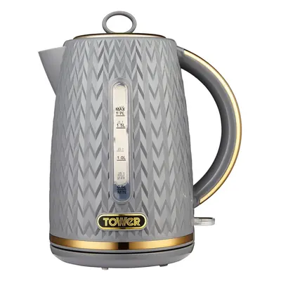 Grey Jug Kettle 1.7L 3kW Fast Boil Tower Empire Kitchen Retro Easy Pour