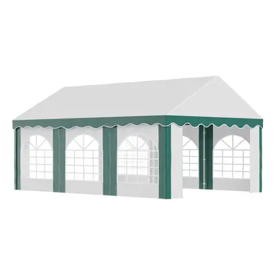 Outsunny x 4m Marquee Gazebo, Party Tent with Sides and Double Doors