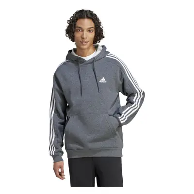 adidas Men's Essentials Fleece 3-stripes Hoodie Dark Grey Heather X