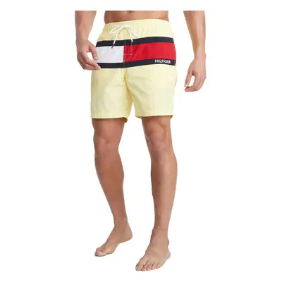 Tommy Hilfiger Mens Flag With Quick Dry Swim Trunks Tropical Yello