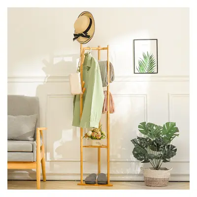 (Wood ) Bamboo Coat Rack Stand Clothes Standing Tree