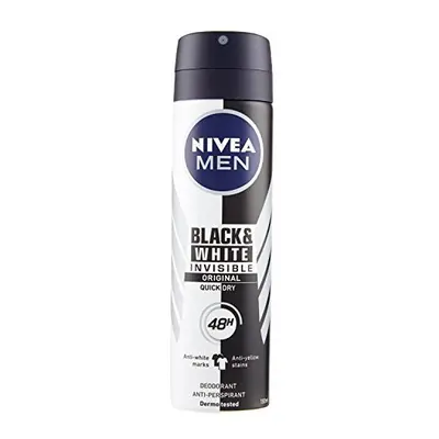 Nivea Men Deodorant Invisible Black & White Spray - Pack - ml