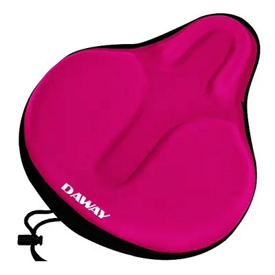 Comfortable Exercise Bike Seat Cover - DAWAY C6 Large Wide Foam & Gel Padded Bicycle Saddle Cush