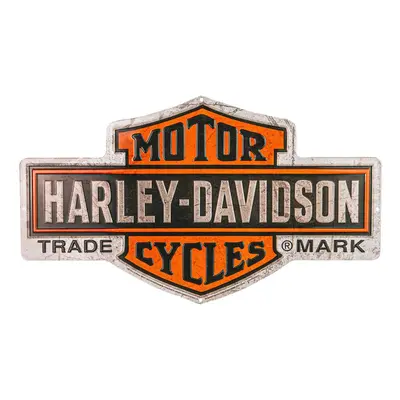 Harley-Davidson Embossed Tin Sign Nostalgic Bar & Shield Logo x 10.5 inches