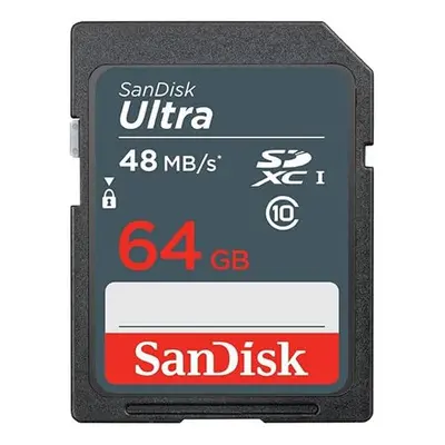 Sandisk Ultra SDXC UHS-1 Class (48MB/s, 64GB) (SDSDUNB-064G-GN6IN)