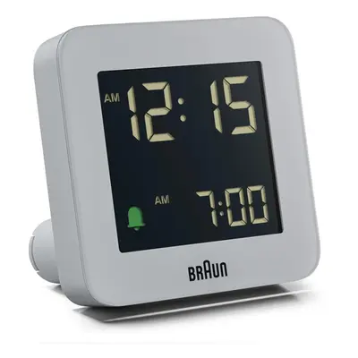 Braun Digital Alarm Clock with Snooze, LCD Display, Grey, BC09G