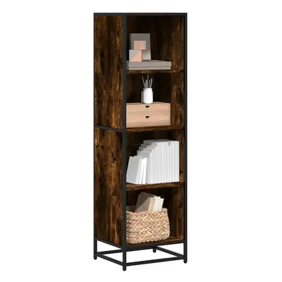 vidaXL Book Cabinet Smoked Oak 40x35x139 cm Engineered Wood bookcase