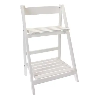 (White Wash) Wooden Shelf Standing Decoration Display Rack