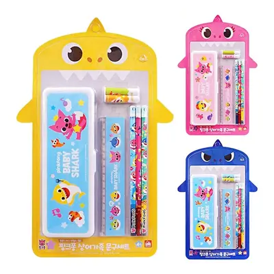 Baby Shark Family All-in-One School Stationery Set : 7pcs Set (1 Ran