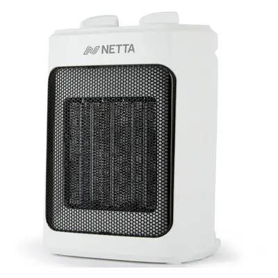 (White) NETTA 2000W Ceramic Fan Heater - Heat Settings & Thermostat