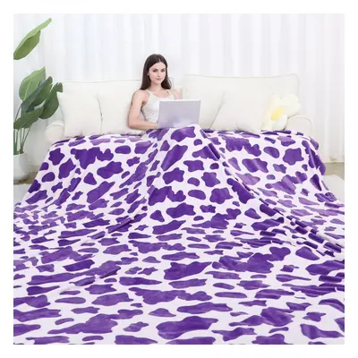 Soft King Size Blanket Lavender Violet Purple Bed Blankets King Size Fuzzy Lightweight Large Bla